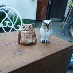 two vintage small owls