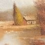 PRICE DROP Oil on canvas, Autumn scene in gilted frame 12" X  10" Image 6