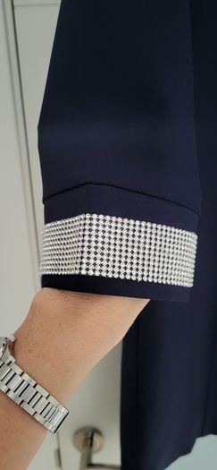 ANANY Navy Jewelled Cuff Dress Sz 2XL (Fit 16UK-18 UK) - Bnwot Rrp 89.99