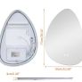 Bathroom Mirror with LED Lights: 550x770mm Asymmetrical Wall Mirror with Dimmable 3 Colour Image 10