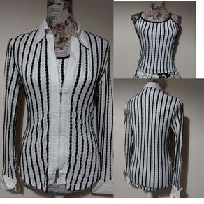 2 Piece Twin Set,   Zip Up Top & Vest set