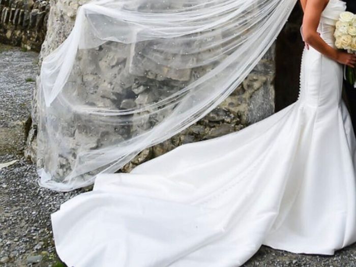 Luxury Mikado Fabric Mermaid Style Wedding Dress
