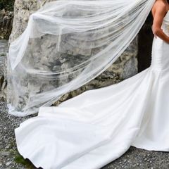 Luxury Mikado Fabric Mermaid Style Wedding Dress