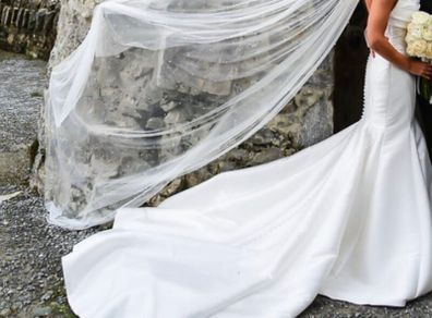 Luxury Mikado Fabric Mermaid Style Wedding Dress