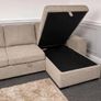 New Beige Mellisa Corner Chaise Sofa Bed Image 3