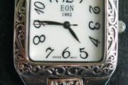 Vintage Sterling Silver 925 Eon 1962 Swiss Movement Bracelet Watch in Sterling Silver (7.50 In) 70 Grams