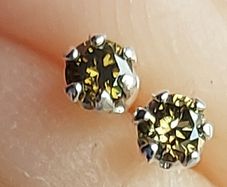 Natural Brown Diamond 0.12ct GWLAB Certified S925