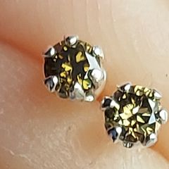 Natural Brown Diamond 0.12ct GWLAB Certified S925