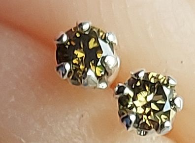 Natural Brown Diamond 0.12ct GWLAB Certified S925
