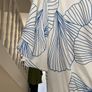 Women's Summer Dress- Cream with blue pattern Image 6