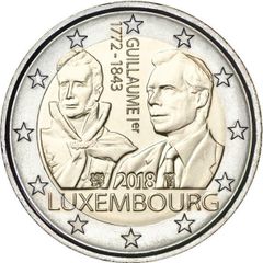 Luxembourg 2 Euro Commemorative Coin 2018 - William I. Uncirculated.