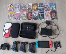 Nintendo Switch game console with 16 games & acces