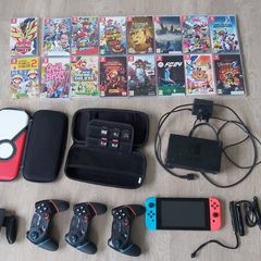 Nintendo Switch game console with 16 games & acces