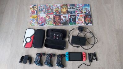 Nintendo Switch game console with 16 games & acces