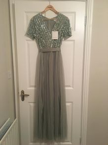 Brand new Bridesmaid Dress size 10 sage green