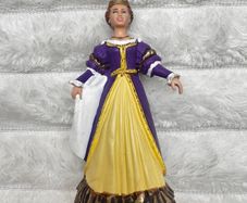 2002 Papo Medieval Attire Queen Approx. 9 cm. Damaged Nose Used Please see photos