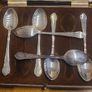 Vintage Mappin & Webb silver spoons in original box Image 2