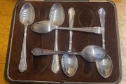 Vintage Mappin &amp; Webb silver spoons in original box