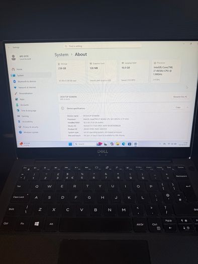 Dell Xps 9370 Laptop I7/16gb/256ssd/fhd