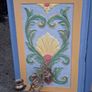 2 X Victorian Hanging Mahogany Wall Panels with Brass Dragon Sconces Image 5