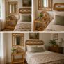 Vintage Wicker Table and Mirror Image 2