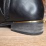 Black Women's Ankle Boots Gold Chain On The Side Gold Studs On The Edge Elastic On The Side, size 39 Image 6