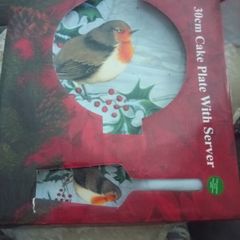 Christmas plate & server