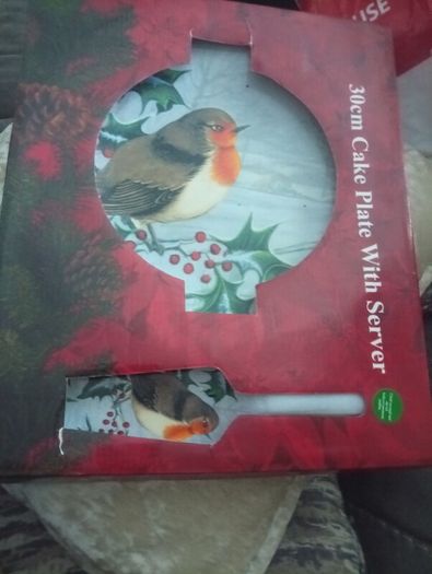 Christmas plate & server