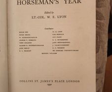 The Horseman's Year Book. Edited By Lt.col.w.e.lyon. 1950 First Edition Hardback In Good Condition. Plus Hunting,showing, And Chasing. By Sam Marsh. See Photos For Same.