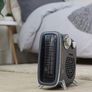 1800W/1.8KW Electric Heater, Retro Horizontal/Vertical Fan Heater in Grey with Adjustable Thermostat, 2 Heat Settings, 20m2 Room Size, Dial Control (FREE POSTAGE) Image 3
