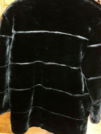 Black Fun Fur Winter Coat
