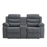 New 3+2 Grey Fabric Recliner With Cupholders Image 3