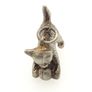 Vintage Cat Silver Charm Image 4