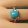 Natural Turquoise Dress Ring(Bargain Price) Image 4