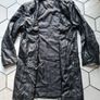 Vintage long leather jacket coat black Size 12 halloween party costume Image 3