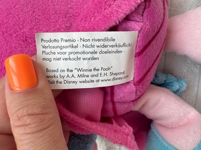 Disney Winnie The Pooh Piglet In Dressing Gown Robe approx. 35 cm. Plush Used Please see photos