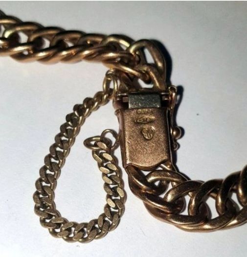 Vintage 9ct Gold Unisex Double-Curb Bracelet