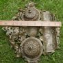 Antique Ornate Brass Double Inkwell Desk Stand Image 9
