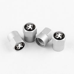 4Pcs Metal Car Tyre Valve Stem Caps Car Tyre Dust Caps Compatible with Peugeot 107 207 407 408 206 306 307 308 406 806 3008 4008 Car Accessories Dust Caps for Car Tire