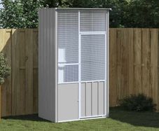 Bird Cage Grey 115x78x200 cm Galvanised Steel