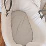 Dimple Grey Wicker Moses Basket White / With Deluxe Rocking Stand Image 5