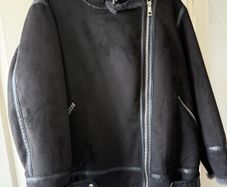 zara faux suede biker jacket