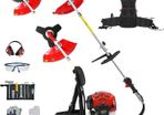 BU-KO 52cc Backpack Petrol Strimmer Garden Tool Including: String Trimmer, Brush Cutter with 3T Blade and 40T Blade Weed Brush Cutting Blade. Great Outdoor Power tool