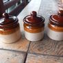 Vintage stoneware jars, honey marmalade jam, never used, D18 Image 3