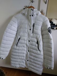 superdry white puffer sz 6 xs