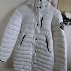 superdry white puffer sz 6 xs