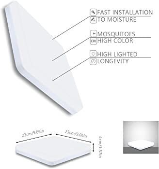 LED Ceiling Light, 36W Daylight White Ceiling Lights, 6500K Kitchen Lights Ceiling, 3240LM Bright Indoor Ceiling Lights for Bedroom, Kitchen, Hallway, Outside Porch (FREE SHIPPING)