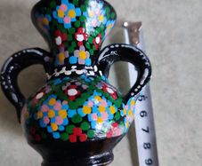 Small Maroccon Pottery Hand Painted Vase.