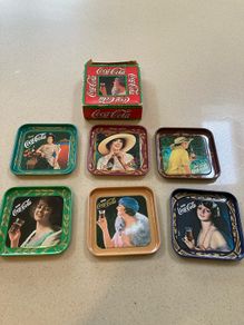 Coca Cola  set of 6 Liberty metal coasters # 2