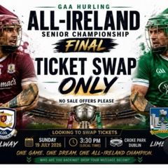 SWAP ONLY all Ireland hurling final tickets for football
